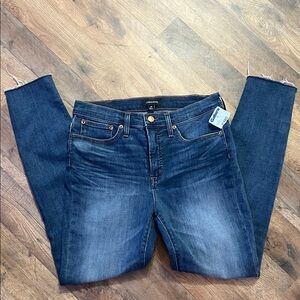 NWT J.Crew high rise toothpick Denim Jeans sz 29